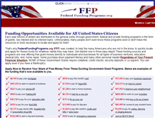 Tablet Screenshot of federalfundingprograms.org